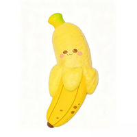 Jouet Squishy Banane de Simulation en PU à Rebond Lent, Jouet Sensoriel Anti-Stress et de Décompression en Forme de Fruit