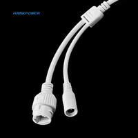 Cable de Extremo para CCTV de 8 Núcleos, Cable LAN con Alimentación por Ethernet, Puertos RJ45 de 12V CC para Módulo de Cámara IP