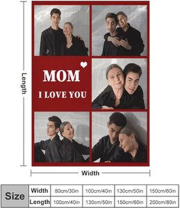 Couverture en polyester 100% imprimée personnalisée couvertures avec photo personnalisées pour maman <span class=keywords><strong>papa</strong></span> petite amie femme mari lit avec personnage - Product Image 5