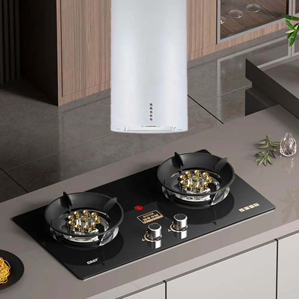 Smart Island Küchen haube mit Aluminium filter Runde Größe 90cm Küchen rauch abzugs haube Dunstabzugshaube für den Haushalt
