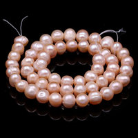 6-8mm perles d'eau douce naturelles en vrac pour la fabrication de bijoux pendentif perforé anneau Bracelet collier perles