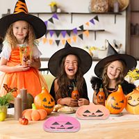 40 Assiettes en papier citrouille d'Halloween, motif grimace mignon, graphisme noir, 9 pouces, jetables pour anniversaires et fêtes