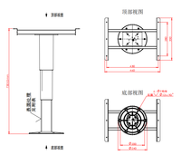 Pieds de table RV réglables avec finition porteuse haute résistance pour une utilisation longue durée Pied de table RV