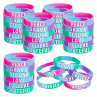 HAPPY CADEAU Logo personnalisé et Bracelets en silicone de couleur Cadeau promotionnel Bracelet en caoutchouc vierge pour événement