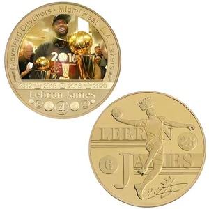 Moneda Conmemorativa del Desafío de la Estrella del Baloncesto King James 23 <span class=keywords><strong>Lebron</strong></span>, 5 Monedas de Iniciación para Niños y Adultos, Regalos para Actividades Deportivas - Product Image 3