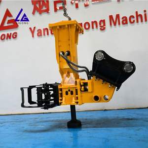 Mini piqueur de poteaux monté sur mini-excavatrice, compatibilité parfaite avec la plupart des marques de mini-excavatrices, marteau hydraulique pour l'installation de fenêtres - Product Image 1