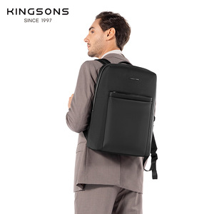 Kingsons Business <b>Backpack</b> 20-35L <b>Lightweight</b> Wear-Resistant Interior Zipper Pocket Everyday Use - Product Image 2