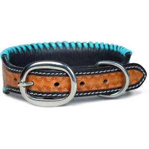 Collier pour chien en cuir de vachette à motif floral fait main, collier confortable pour petits chiens - Product Image 2