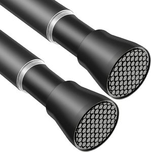 Adjustable Stainless <b>Steel</b> Bathroom 110-120cm Extendable Shower <b>Curtain</b> Rod No Drill Telescopic Tension <b>Pole</b> - Product Image 3