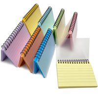 Bloc-notes spirale A6 bon marché en gros avec couverture PP couleur, 50 feuilles lignées, pour étudiants, papeterie promotionnelle