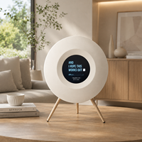 Altavoz Bluetooth con Pantalla LCD Redonda, Sistema de Audio para el Hogar con Reproductor de Música de Alta Fidelidad