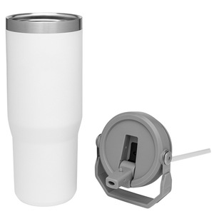 SilverJet 30 Oz Stainless Steel Tumbler Vacuum Insulated With Lid For Travel Office Gym Gift - Product Image 1