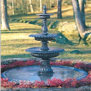 Fontaine d'eau bronze, en fonte, imperméable pour jardin extérieur, style antique