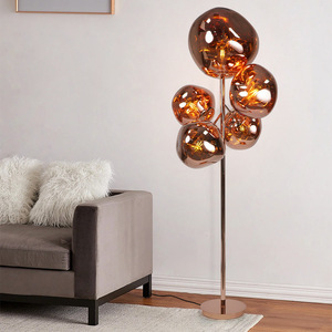 Luxury Nordic Postmodern Volcanic Lava Floor Lamp Sophisticated Glass Body with E27 Base for Living and Dining Rooms - Product Image 2