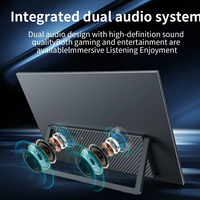 Moniteur LCD portable de 18,5 pouces, fréquence de rafraîchissement SRGB, rapport d'aspect 16:9, mini PC, support compatible avec téléphone PS5 pour le jeu