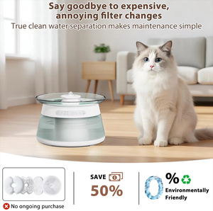 <span class=keywords><strong>Fontaine</strong></span> <span class=keywords><strong>à</strong></span> <span class=keywords><strong>eau</strong></span> intelligente pour chat en verre 3,5 L avec capteur, sans filtre, séparation des eaux usées, batterie sans fil 4000 mAh, OEM ODM - Product Image 4