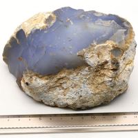 Calcédoine bleue naturelle de bonne qualité brute en vrac
