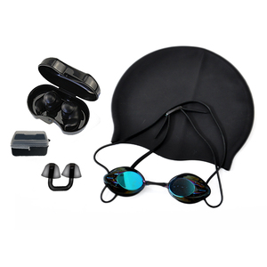 Ensemble <span class=keywords><strong>de</strong></span> <span class=keywords><strong>bonnet</strong></span> <span class=keywords><strong>de</strong></span> <span class=keywords><strong>bain</strong></span> et lunettes <span class=keywords><strong>de</strong></span> natation unisexe pour adultes, étanche, silicone hautement élastique, anti-buée, lentilles HD anti-UV, monture <span class=keywords><strong>large</strong></span> - Product Image 2