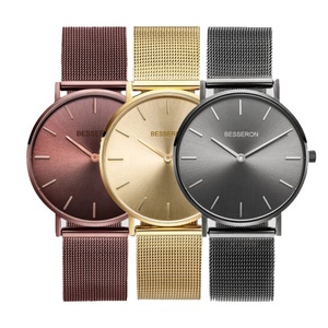 Montre de marque personnalisée tendance, OEM, montre minimaliste pour femmes, acier inoxydable 316L, quartz, bracelet en cuir, verre résistant à l'eau 3BAR - Product Image 4