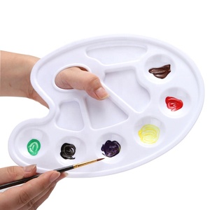 <span class=keywords><strong>Palette</strong></span> <span class=keywords><strong>de</strong></span> <span class=keywords><strong>peinture</strong></span> ovale en plastique, plateau <span class=keywords><strong>de</strong></span> <span class=keywords><strong>dessin</strong></span> pour peintures acryliques, aquarelles et huiles, outils <span class=keywords><strong>de</strong></span> <span class=keywords><strong>peinture</strong></span> pour filles et garçons - Product Image 3