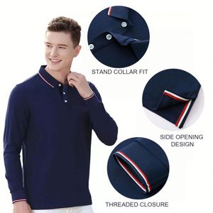 Design Long-sleeves Cotton Sublimated Designer Polo <b>Shirt</b> Private Label Mens Luxury Oversize Comfortable Top Selling - Product Image 1