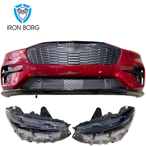 Pour Ford <span class=keywords><strong>Mustang</strong></span> Mach-E <span class=keywords><strong>GT</strong></span> 2021-2023, couvre-pare-chocs avant, calandre de pare-chocs, kit de radiateur, phare avant, phare d'origine - Product Image 4