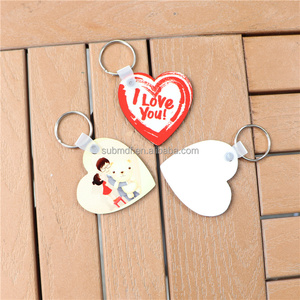 Bán Buôn Hình Trái Tim Hai Mặt Có Thể In Bằng Gỗ Tùy Chỉnh Keyring Thăng Hoa MDF Blanks Keychains - Product Image 4