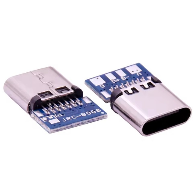USB 3.1 Type C Connector 14 Pin Female Socket receptacle Through Holes PCB 180 Vertical Shield USB-C