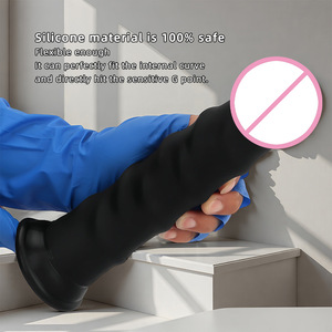 <span class=keywords><strong>Dildo</strong></span> Anale Realistico Grande in Silicone Liquido Impermeabile, Morbido, a Forma di Fungo Nero, con Testa Lunga e Spessa - Product Image 1