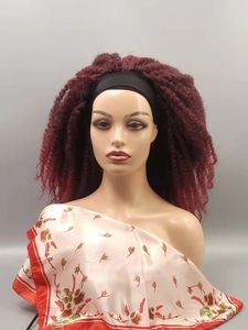 Marley <span class=keywords><strong>Afro</strong></span> Kinky Twist <span class=keywords><strong>cheveux</strong></span> bandeau perruque Marley Crochet <span class=keywords><strong>cheveux</strong></span> écharpe perruques synthétique tressage <span class=keywords><strong>cheveux</strong></span> perruque avec bandeau - Product Image 4
