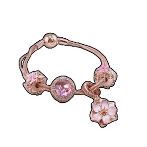 25 925 Sterling Silver Zircon Hyperbole Style Ginkgo Flower Star Heart Anime Charm Bracelet Exquisite Accessory - Product Image 2