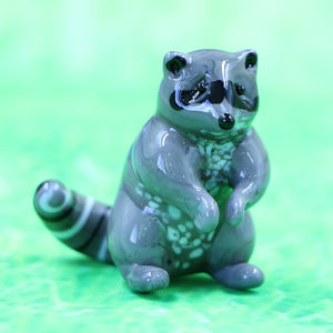Pasokan langsung dari pabrik kualitas buatan tangan bening kaca tupai Lemur boneka rakun hewan kerajinan kaca hadiah - Product Image 6