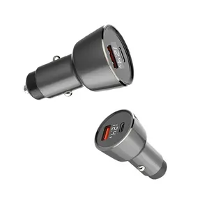 Led Display Verticale Sigarettenaansteker 2 Poorten Qc3.0 Auto Usb Car Charger Voor Mobiele Telefoon