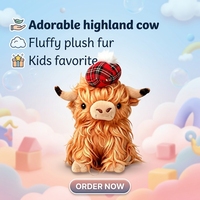 Peluche Vache des Highlands Personnalisée OEM ODM, Rembourrée en Coton PP, Super Douce, 25cm, Animal en Peluche de Dessin Animé Personnalisé, Vente en Gros, Cadeau
