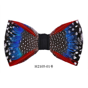 Nœud <span class=keywords><strong>papillon</strong></span> en forme de plume pour hommes, Logo personnalisé, boîte-cadeau naturel fait à la main, 24 pièces - Product Image 3