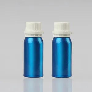 高級カスタムカラーアルミボトルスクリュー蓋化粧品液体アルミボトルプラスチックリップ付き日常使用