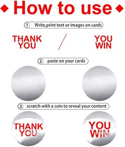 Nhãn Cào Tròn Bạc Dính Tùy Chỉnh Nhãn Tự Làm Cá Nhân Nhãn Dán Thẻ Cào CuộN - Product Image 4