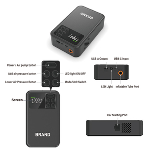Arrancador de Coches Portátil con Bomba de Aire Multifunción 10400mAh / 38.48Wh, Arrancador de Emergencia 12V/22mm, <span class=keywords><strong>Compresor</strong></span> de Aire 150PSI, Kit de Herramientas de Emergencia - Product Image 5