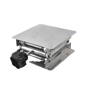 Haiju phòng thí nghiệm thép không gỉ 100x100mm nâng nền tảng tùy chỉnh phòng thí nghiệm Scissor Jack băng ghế dự bị nâng lên bảng đứng giá OEM - Product Image 1