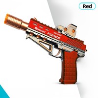 Pistol Mainan Plastik Elektrik dengan Suara Semprot & Getaran Cahaya untuk Anak Usia 5-7 Tahun Bertenaga Baterai AA