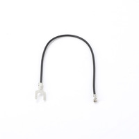 Harness Kabel Terminal Spade Tipe U dengan Terminal Crimp Betina Kabel Jumper Hitam Tunggal untuk Pengkabelan Internal Pengontrol Papan PCB