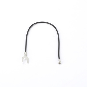 Câble de raccordement noir simple avec terminal à fourche en U et borne à sertir femelle pour câblage interne de contrôleur de carte PCB - Product Image 3