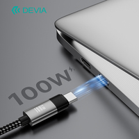 Câble de téléphone 3-en-1 en nylon pour charge rapide PD 100W 5A, pour masseur Ultra4 1,5M + cordon C vers C
