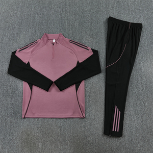 Uniforme de Entrenamiento de Secado Rápido con Media Cremallera y Estampado Otoño Invierno, Manga Corta, 25/26, Clubes Europeos de Madrid, Uniforme de Competición - Product Image 1
