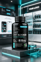 Capsules de complexe DHT Blocker, biotine, palmier nain pour adolescents, 60 capsules