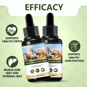Gotas de Cardo Mariano para Animais de Estimação Atacado Líquido de Cardo Mariano para Cães e Gatos Saúde dos Rins Apoia Omega 3 EPA DHA - Product Image 2