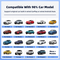 Adaptador Inalámbrico Portátil OEM para Carplay y Android Auto 2 en 1, Caja Multimedia para Transmisión en el Automóvil, Adaptador Car Play, Dongle USB Carplay