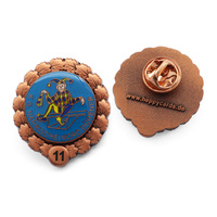 Broche personnalisée en alliage de zinc avec impression UV et placage par peinture pour souvenirs sportifs, logo personnalisé, vente en gros
