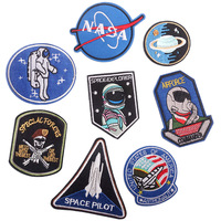 Écusson brodé Xiaotian Astronaut, badge pour vêtements d'enfants sur le thème de l'espace, écusson brodé planète, étiquette brodée pour ordinateur