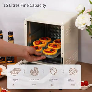 15L Vertical Electric Oven, Compact Baking Electric Oven <b>with</b> 3-Layer Design & Safety <b>Lock</b> for Home Kitchen - Product Image 2